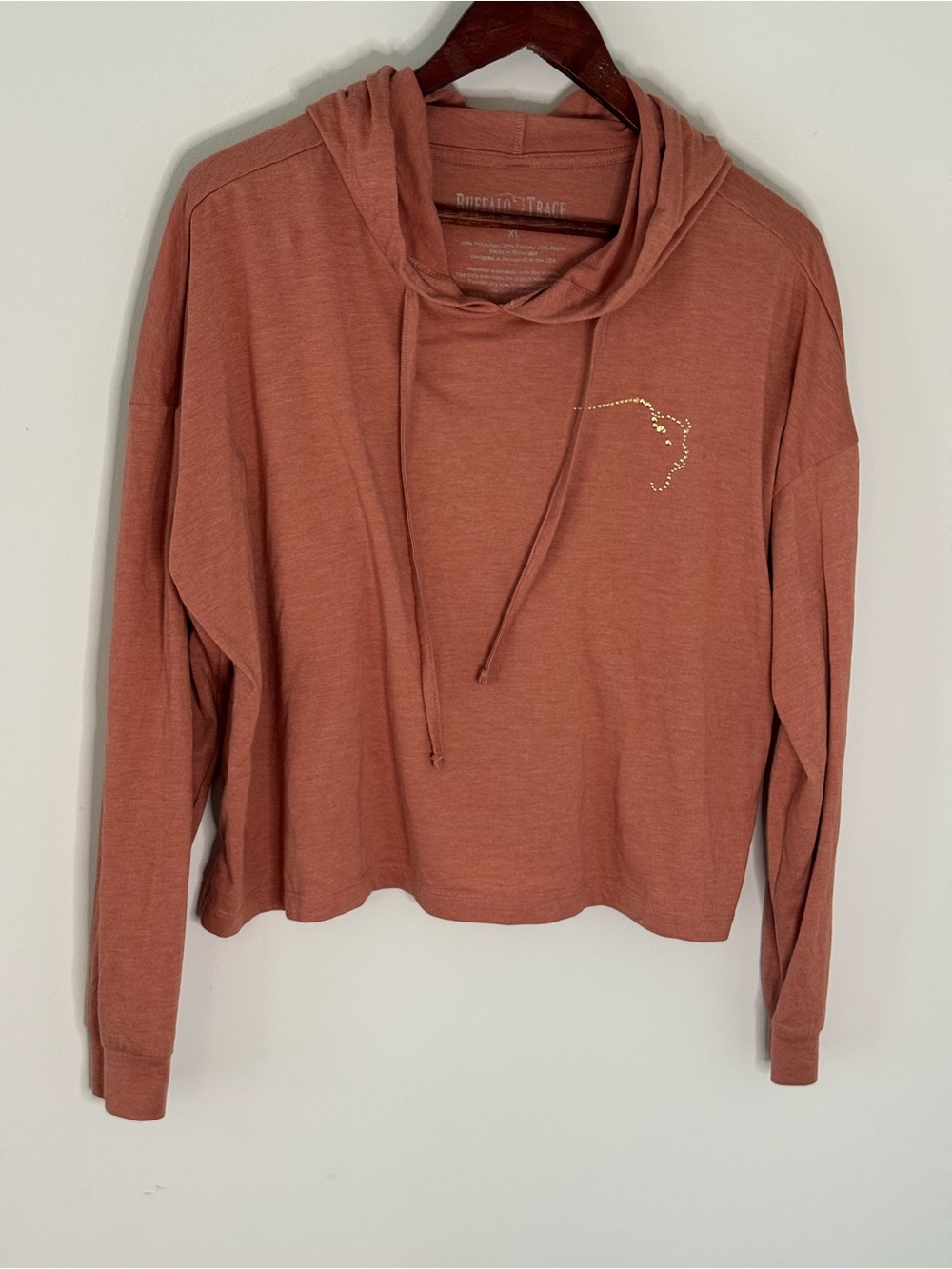 Buffalo Trace Rust Cropped Hoodie XL